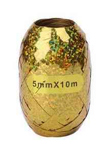 Лента для шариков с голограммой 5 мм на 10 м золотистый Киев