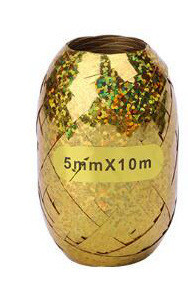 Лента для шариков с голограммой 5 мм на 10 м золотистый Киев - изображение 6