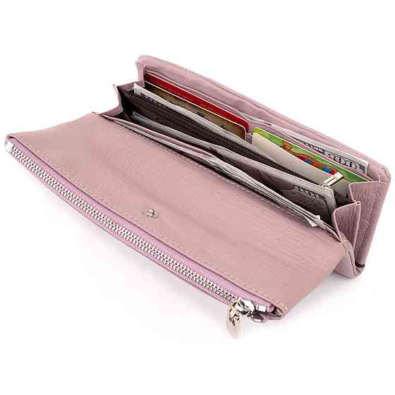 Клатч конверт с карманом для мобильного кожаный женский ST Leather 19269 Лиловый Киев