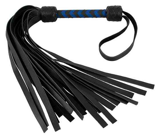 Флогер кожаный ZADO TOOLS Leather Flogger с плетенной ручкой, черно-синий Sex Aura Киев