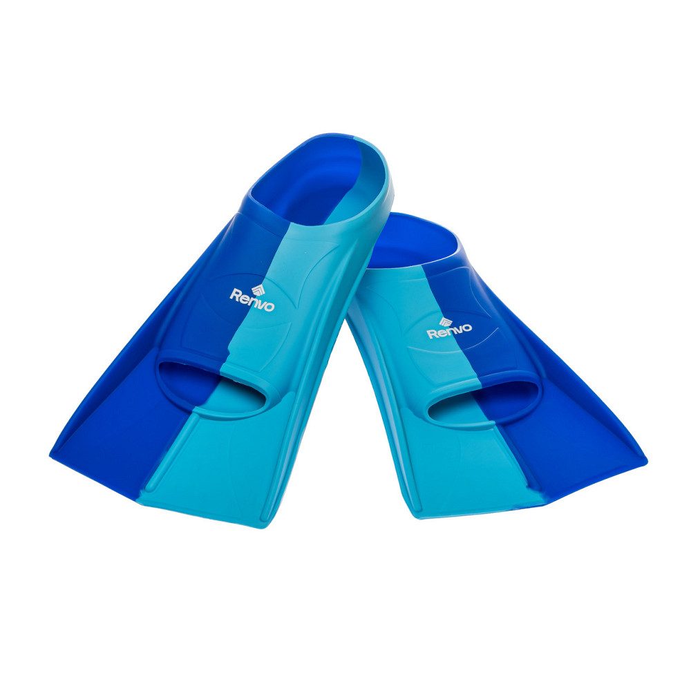 Короткі ласти для тренування в басейні Renvo Frio із закритою п'ятою Синій Блакитний 27-29 (SF100-46 27-29) Киев - изображение 5