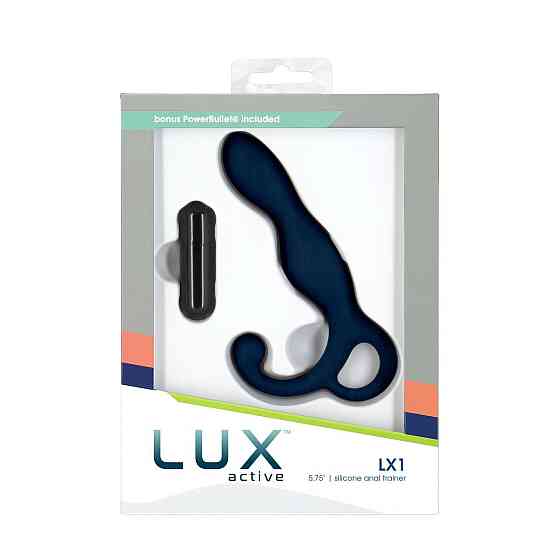 Массажер простаты Lux Active LX1 Anal Trainer 5.75″, Dark Blue, вибропуля в комплекте Sex Aura Киев