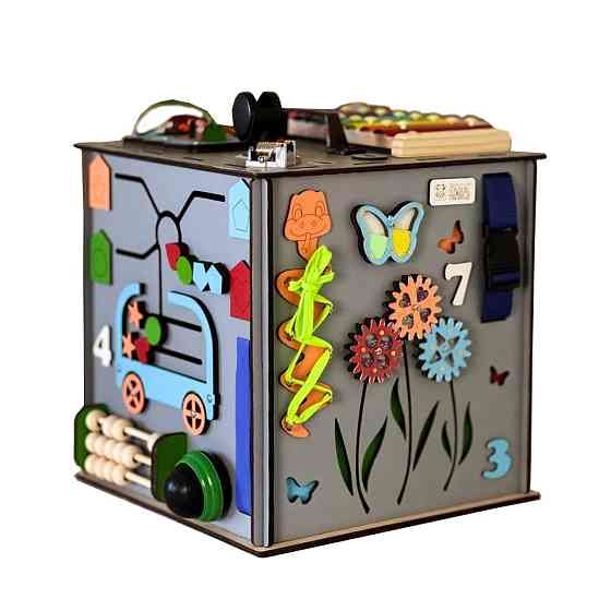 Развивающая игрушка Бизикуб TG3461117500, 30х30х30 см Серый Винница
