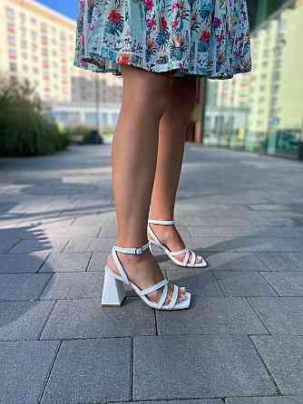 LIRIO Босоніжки жіночі білі LIRIO L0282/8073-68 літні шкіряні на підборах / Стильні босоніжки р Коломыя