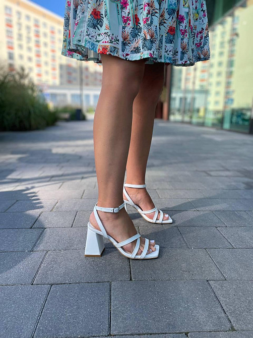 LIRIO Босоніжки жіночі білі LIRIO L0282/8073-68 літні шкіряні на підборах / Стильні босоніжки р Коломыя - изображение 5