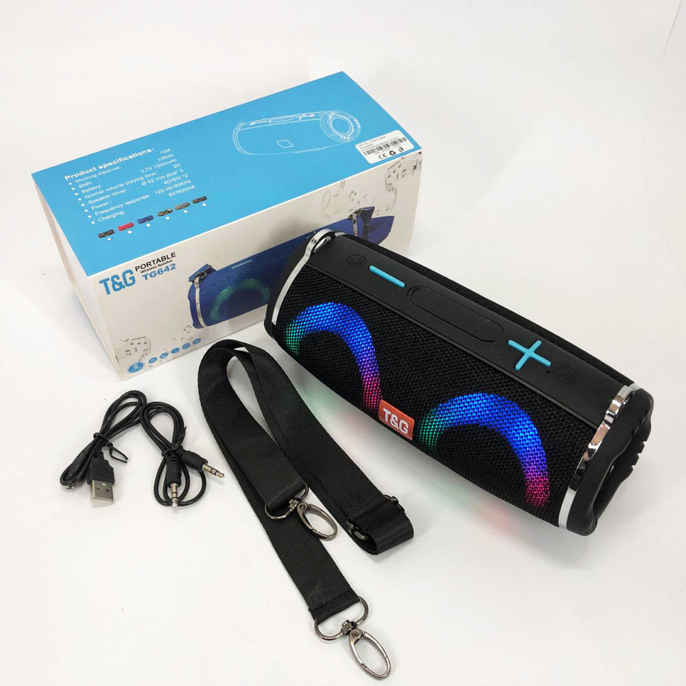 Колонка на акумуляторі зі світломузикою TG642, Якісна Bluetooth колонка Акумуляторна переносна CS-66 Львів - фото 3