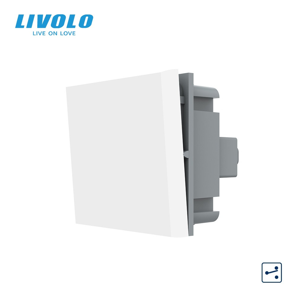 LIVOLO Прохідний вимикач LIVOLO, білий, модуль без рамки (VL-FCMKS-2WP) Коломыя - изображение 1