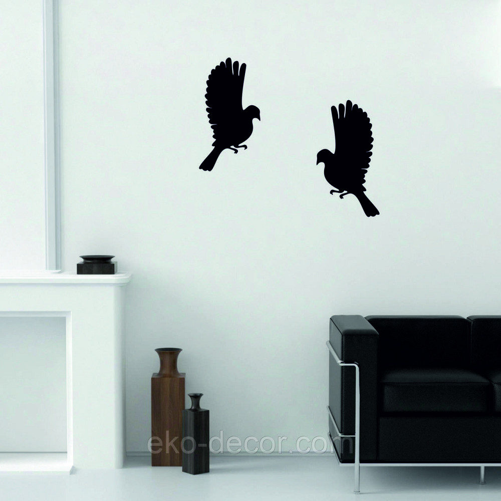 Декоративное настенное Панно «Птичка» Декор на стену(цена за 1шт) 30*16 см, Черный Киев - изображение 7