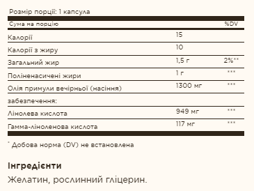 Масло вечерней примулы Solgar Evening Primrose Oil 1300mg 60 softgels Киев