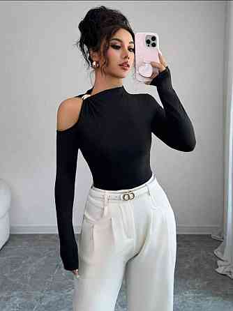 Стильний жіночий лонгслів із мікродайвінгу Чорний, 46/48 Одеса