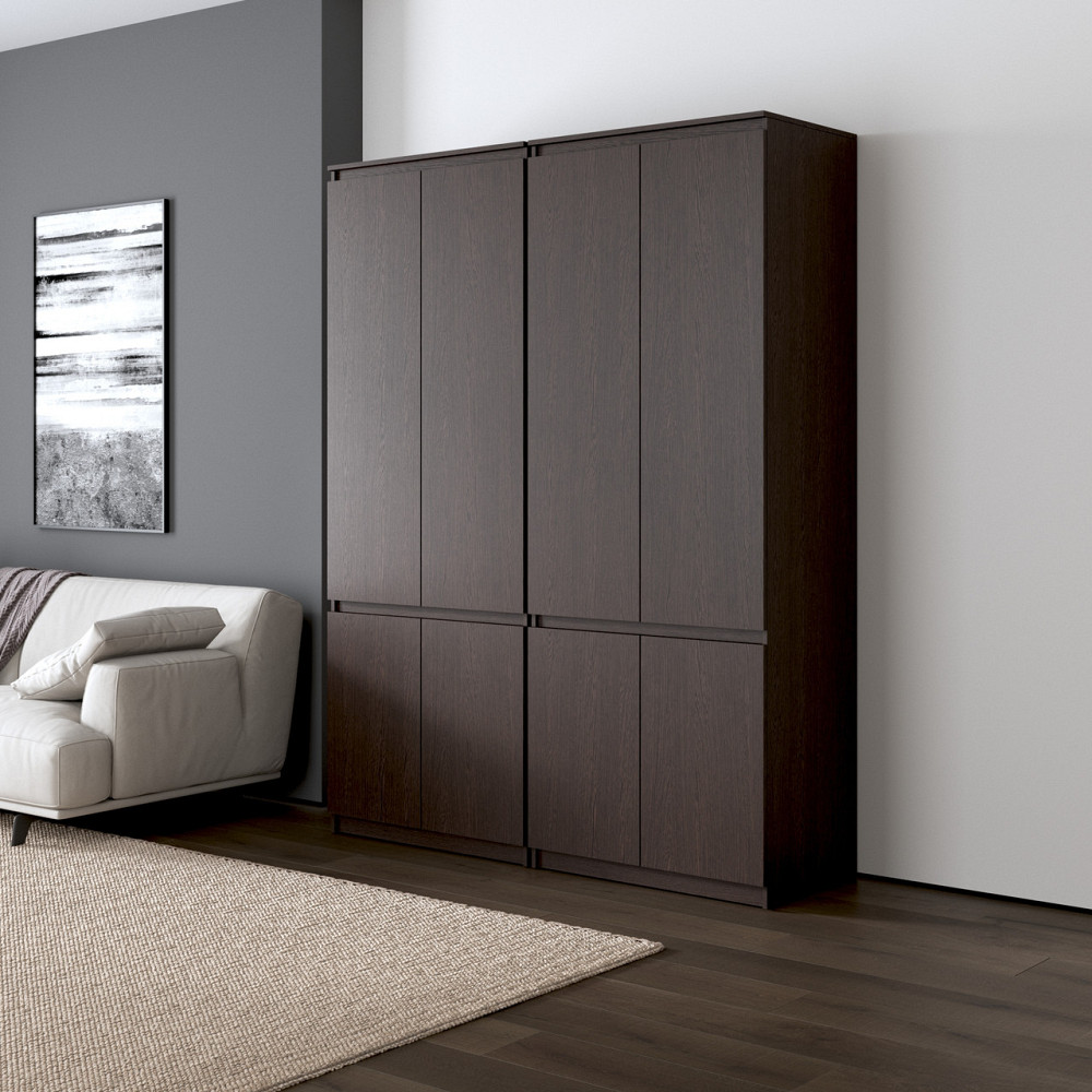 Шафа для одягу VAYS, зі штангою та полицями, комплект з 2 шаф R10+R24 Венге Темний Львів - фото 1