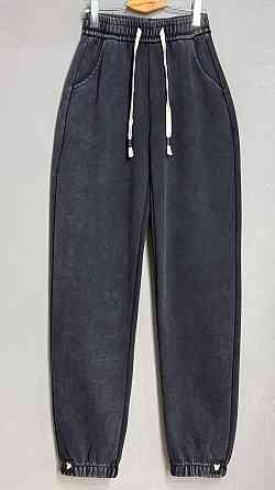 Брюки женские Akfu 507 спортивные джогеры на резинке вареные черные, черный, 3XL Киев