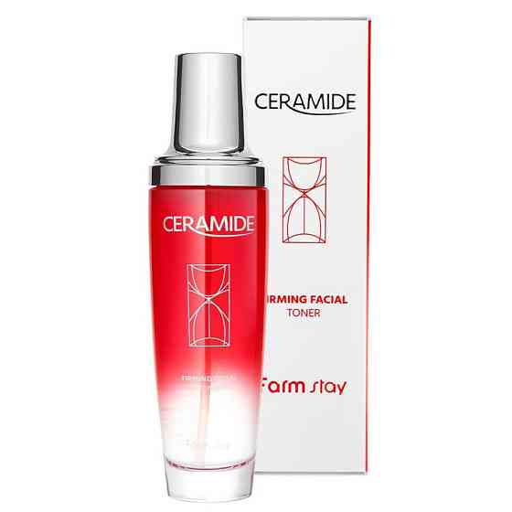 Тонер з керамідами для зволоження та відновлення шкіри Ceramide Firming Facial Toner FarmStay 130 мл Київ