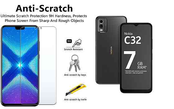 Защитное стекло NeoGlass для Nokia C32 – ультрапрозрачное и устойчивое Киев