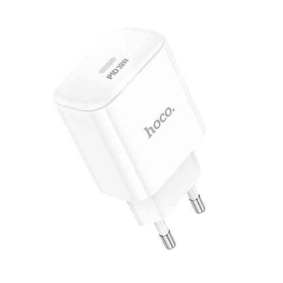Мережевий зарядний пристрій HOCO C76A Pro Majestic single port PD30W charger White (6942007616300 ) Київ