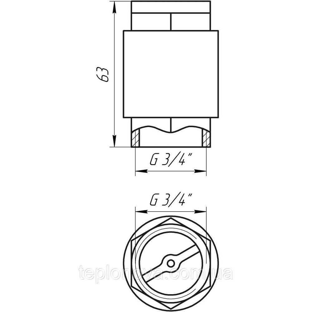 Клапан зворотного ходу води SELBA 3/4| SL1541 Чернівці - фото 5