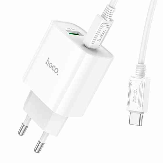 Сетевое зарядное устройство HOCO C80A Plus Rapido PD20W+QC3.0 charger set, цвет белый 6931474779908 Одесса