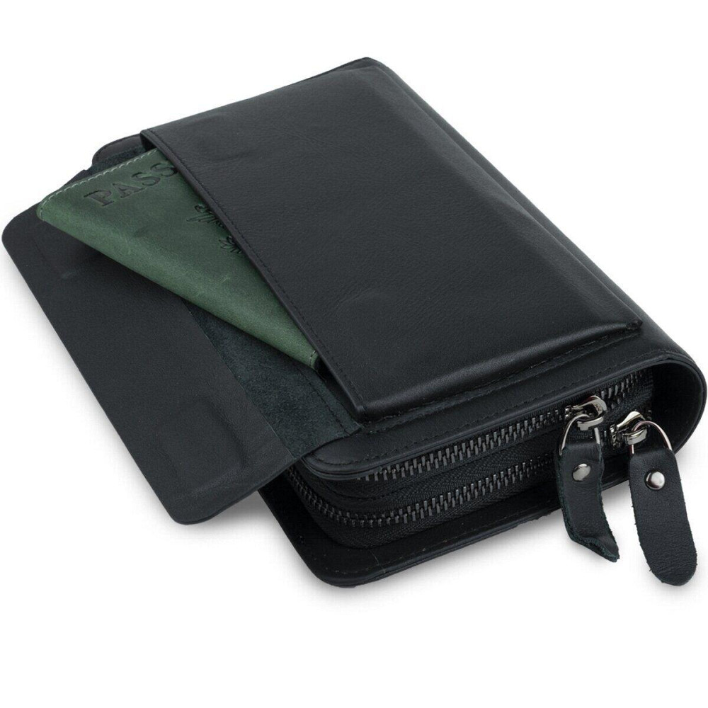 Клатч мужской из натуральной кожи Vintage 14833 Черный Киев - изображение 2