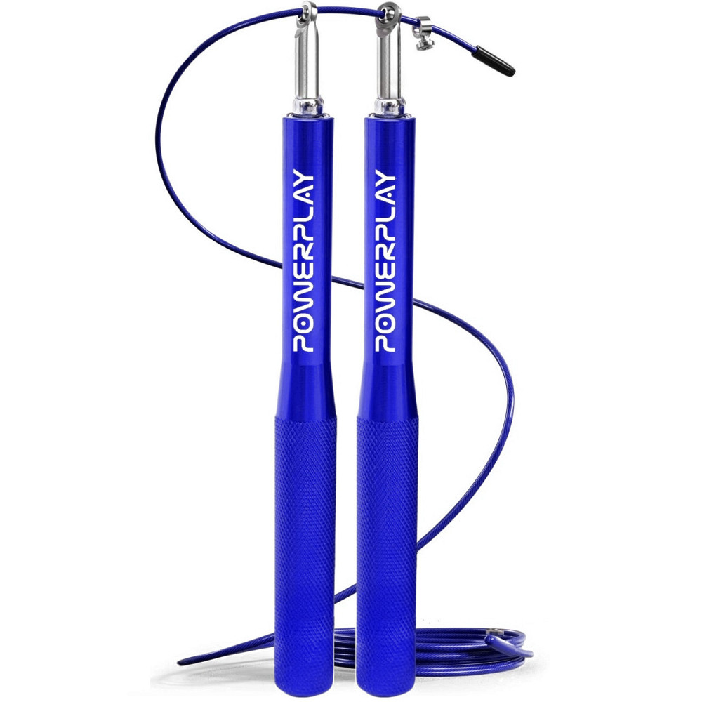Скакалка швидкісна на підшипниках алюмінієва PowerPlay 4207 Elite Jump Rope Синя (3m.) Київ - фото 1