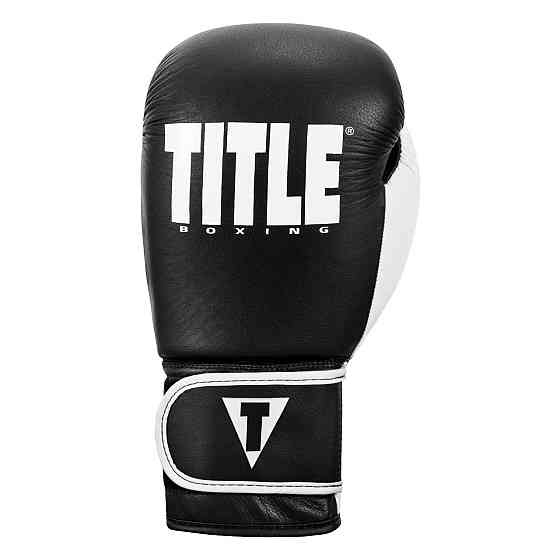 Боксерські рукавиці TITLE Boxing Dynamic Strike Black/White 12 oz (бинти 4м. в комплекті) Каменское