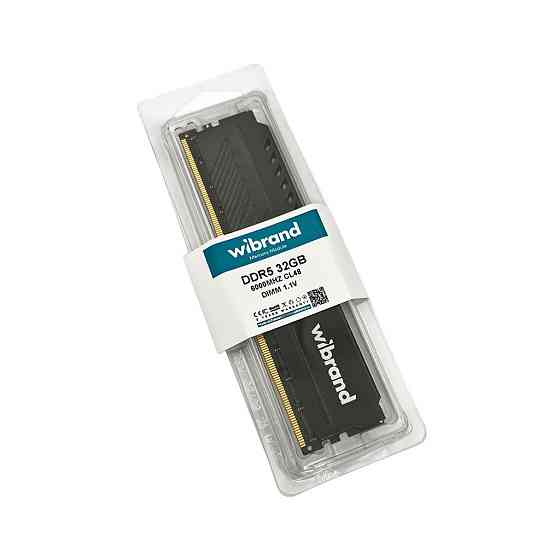Оперативная память DDR5 Wibrand 32GB 6000MHz CL48 DIMM Heatsink Black Киев
