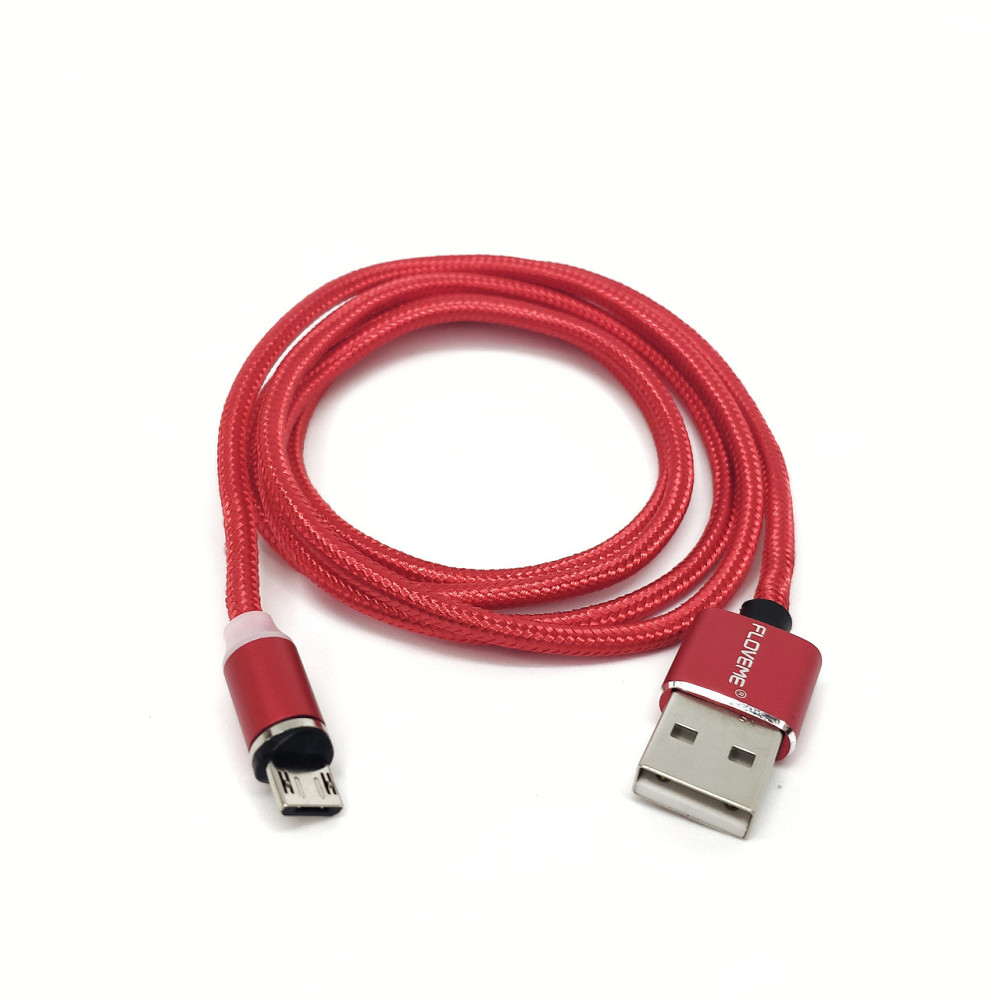 Магнітний MicroUsb кабель Floveme 1 м Red Київ - фото 5