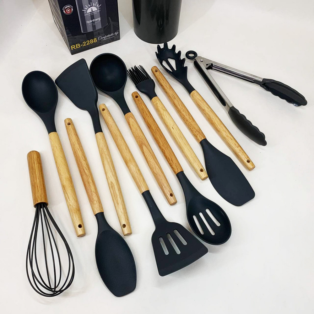 Комплект кухонной утвари, Кухонные аксессуары силикон, Набор для универсального использования на кухне OD-48 Львов - изображение 9