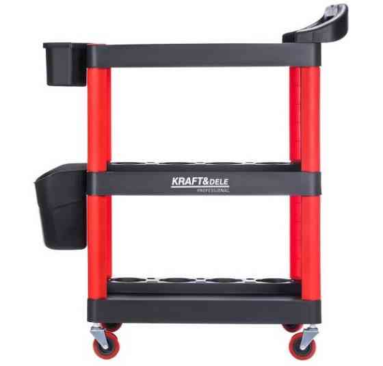 Инструментальная тележка на колесах с пластиковыми полками Kraft&Dele (KD1076) Нововолынск