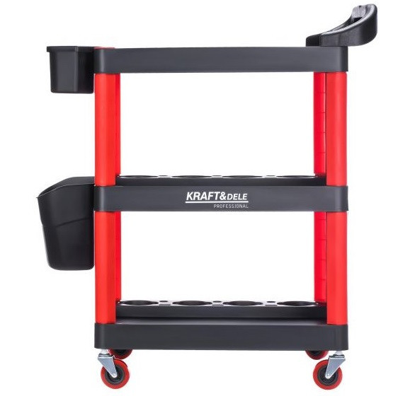 Инструментальная тележка на колесах с пластиковыми полками Kraft&Dele (KD1076) Нововолынск - изображение 5