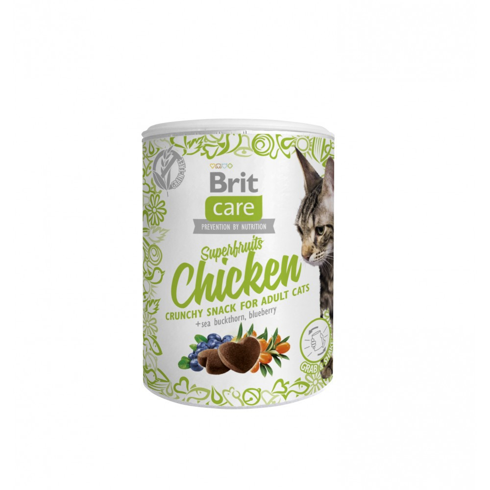 Лакомства для кошек Brit Care Cat Snack Superfruits Chicken, курица 100 г Винница - изображение 1