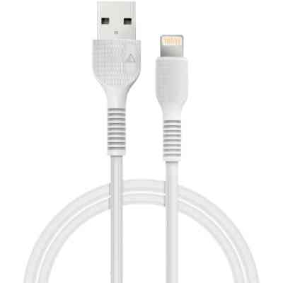 Дата кабель USB 2.0 AM to Lightning 1.2m AL-CBCOLOR-L1WT White ACCLAB (1283126518225) Вінниця