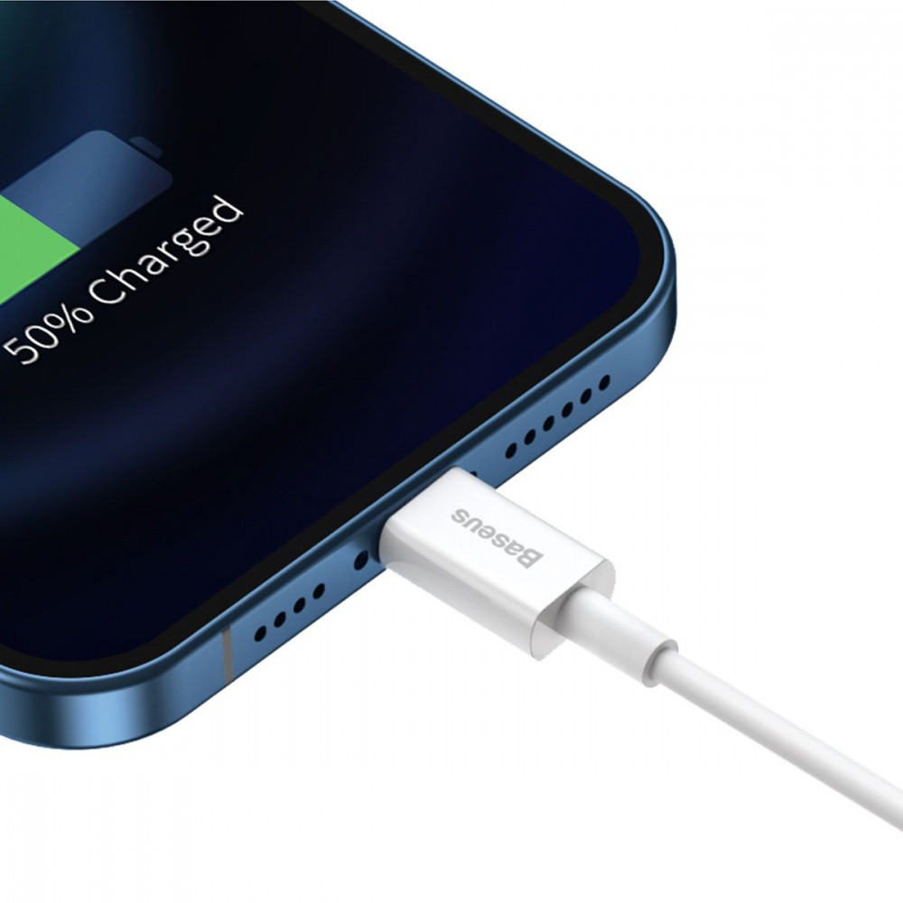 Кабель Baseus Superior Series Fast Charging Lightning 2.4A 0,25м белый Львов - изображение 9