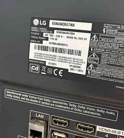 Телевізор 65 діагональ LG 65NANO867NA 65