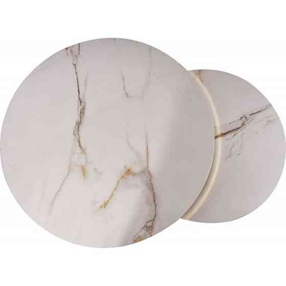 Журнальний столик PORTAFINO A білий FI80 FI60/ золото (комплект) Дніпро