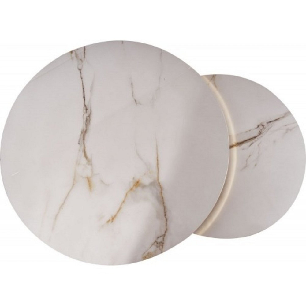 Журнальний столик PORTAFINO A білий FI80 FI60/ золото (комплект) Дніпро - фото 5