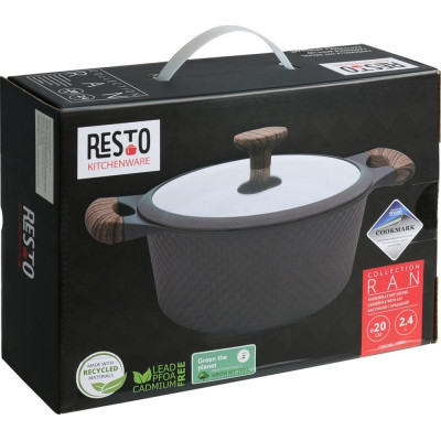 Каструля Resto Ran чорна 20 см 2.4 л (93901) Вінниця - фото 7