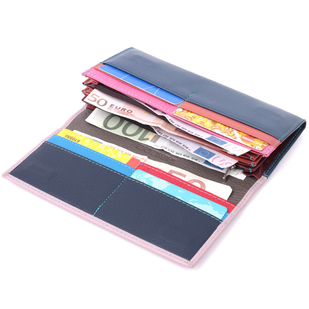 Женский практичный кошелек из натуральной кожи ST Leather 22521 Разноцветный Киев - изображение 9