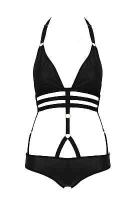 Боді зі стреп ремінцями LAMIS BODY black S/M - Passion Sex Aura Київ