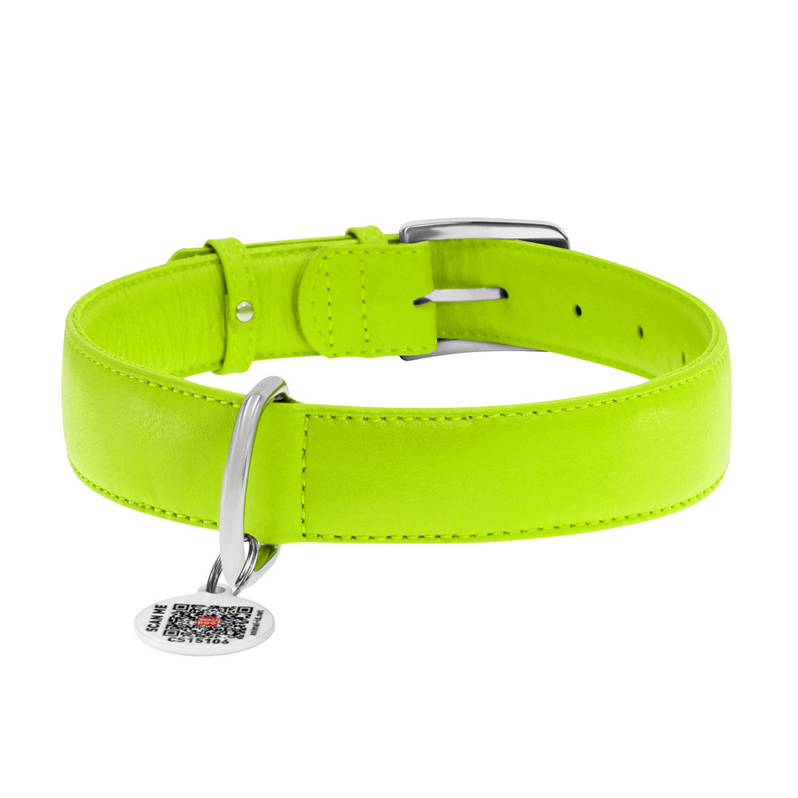 Нашийник для собак шкіряний WAUDOG Glamour з QR паспортом, без прикрас, XL, Ш 35 мм, Дов 46-60 Коломия - фото 2