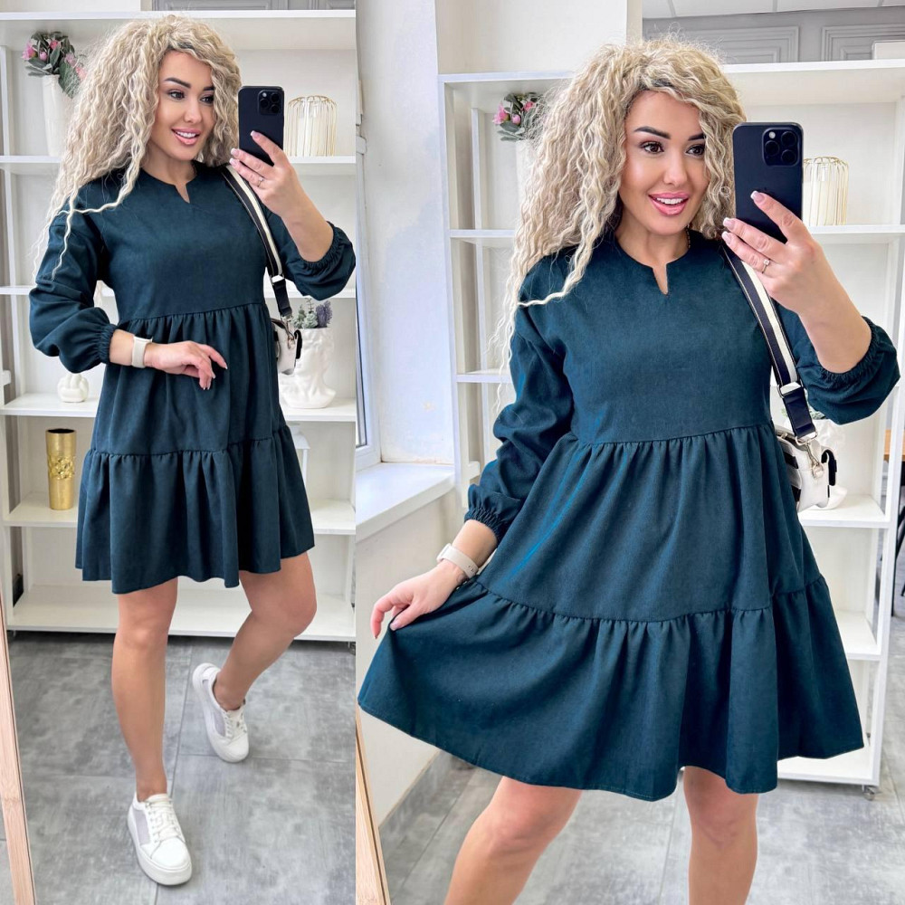 Жіноче базове повсякденне плаття мікровельвет пляшка, 46/48 Одеса - фото 1