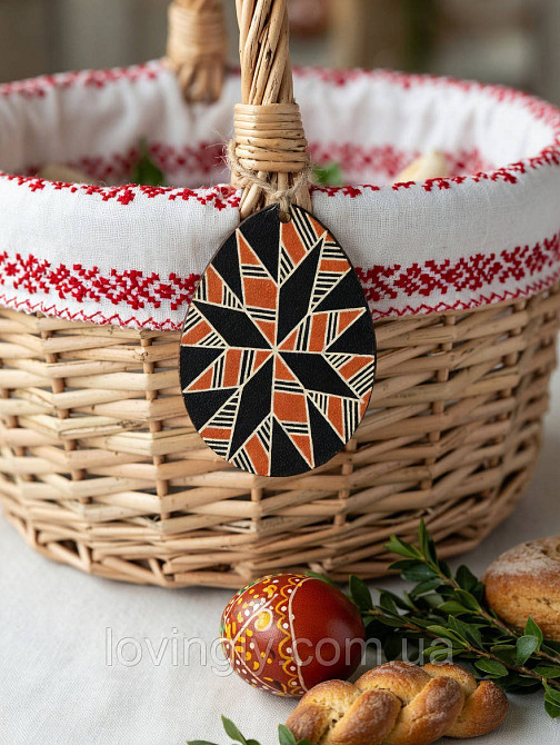Сувенир традиционный орнамент фанера 65×45 мм крупнодной декор Ирпень - изображение 2