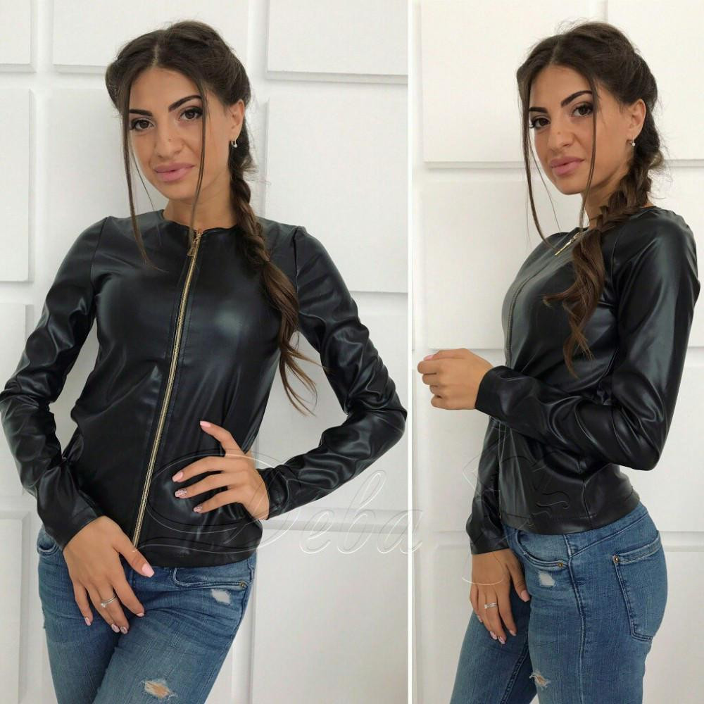 Демисезонная тонкая куртка-жакет из экокожи Karo Киев - изображение 4