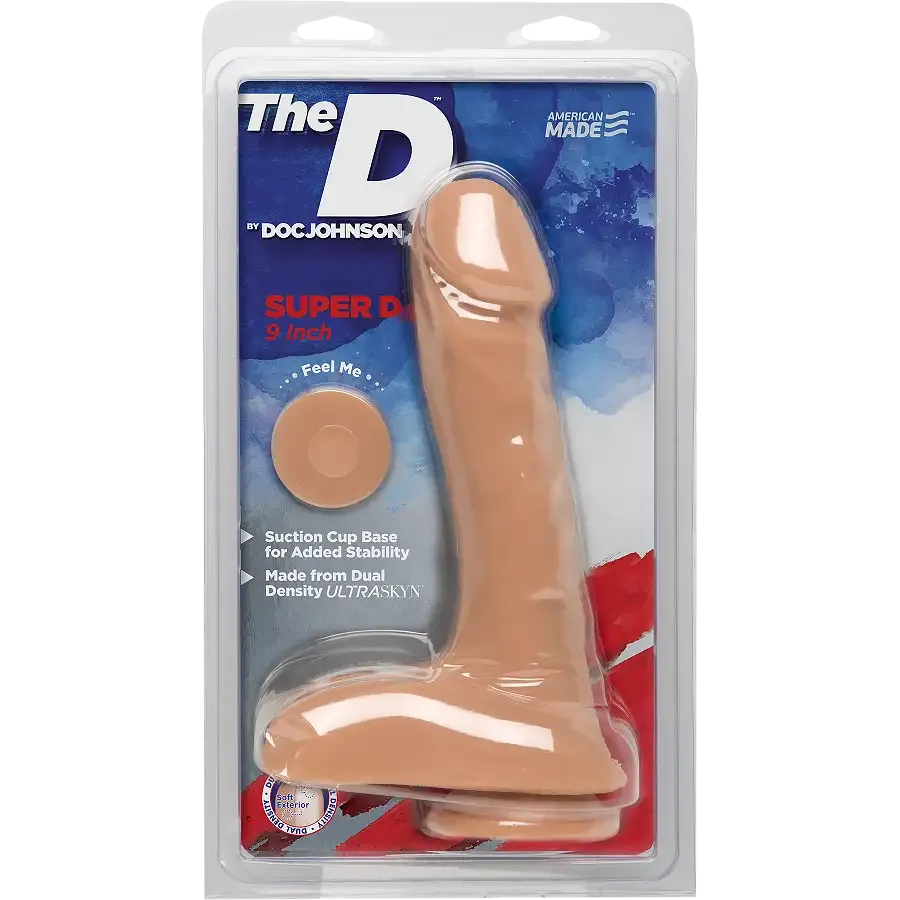 Фалоімітатор Doc Johnson The D - Super D - 9 Inch With Balls - ULTRASKYN, діаметр 5,1 см Львов - изображение 2