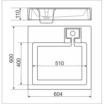 Раковина GRANADO Marlin white gel (gbs0505g) Вінниця - фото 6
