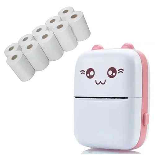 Термопринтер карманный для печати, Bluetooth, 1000мАч и 10 рулонов бумаги 57мм Киев