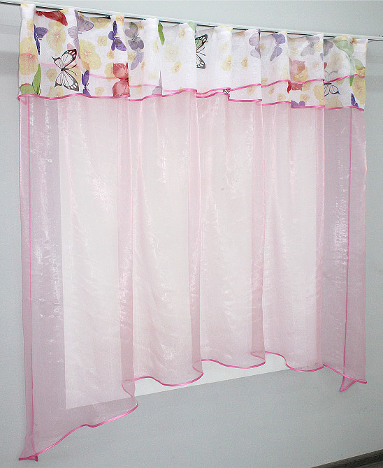 Кухонна занавіска (265х170см) на кухню, балкон колір рожевий 00к 59-493 Київ - фото 2