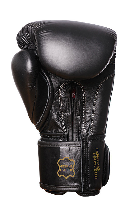 Боксерські рукавиці PowerPlay 3014 Indiana Чорні (натуральна шкіра) 16 унцій Луцьк - фото 3