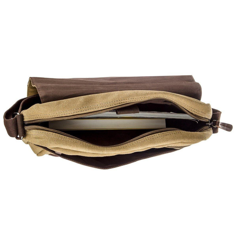Текстильная сумка для ноутбука 13 дюймов через плечо Хаки (Vintage) Киев - изображение 4