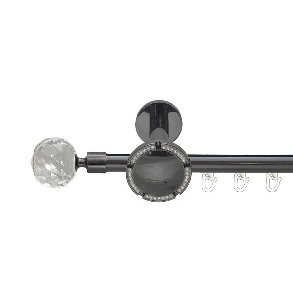 Карниз Orvit Люміера металевий однорядний розета реверс фламо профільна труба  Онікс 19 мм 160 см (6678867) Львів - фото 1