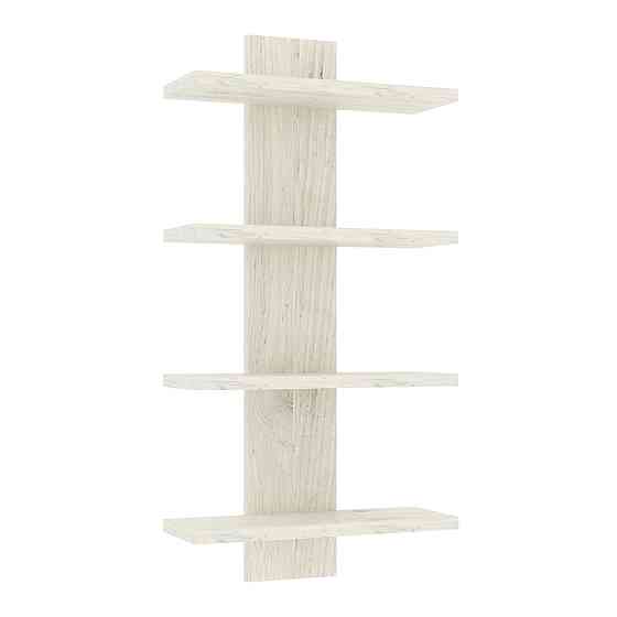 Полиця навісна ПН-5, Дуб Крафт Білий, 350/140/700 Львів